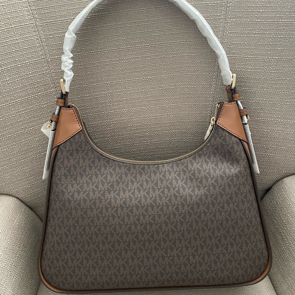 Michael kors Wilma Large Signature Logo Shoulder Bag brown - Picture 4 of 13